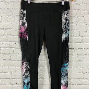 Puma mesh leg panel capris leggings-Size XL